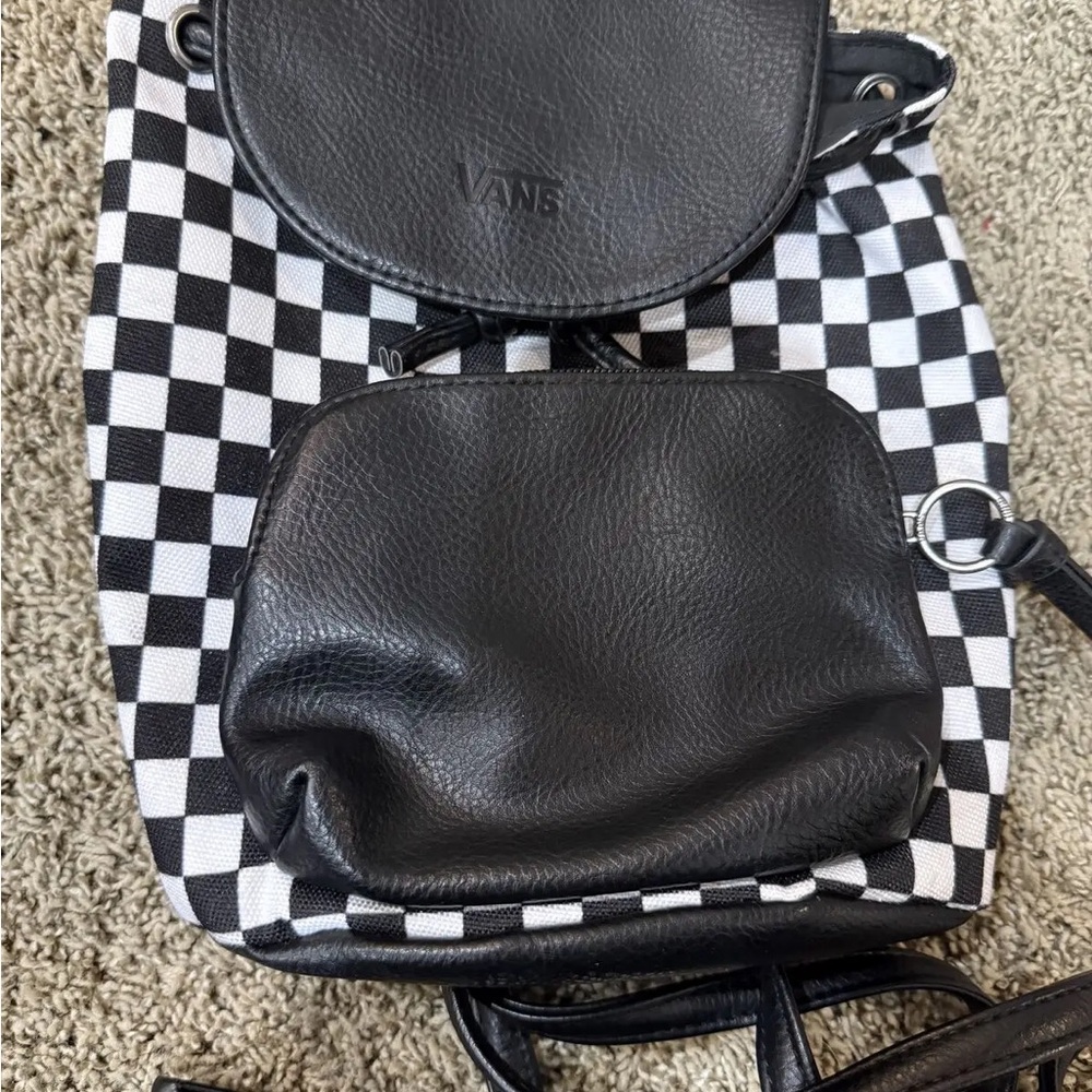 Vans Women's Black and White Checkered Backpack